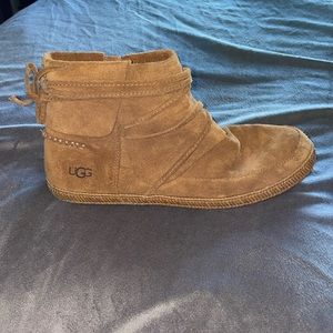 UGG Reid Suede Boho Wrap Around Ankle Booties Size 8